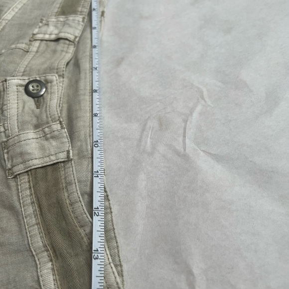 Sundance Quinn Button Front Linen Blend Slouchy Beige Pants Sz 0 Petite Boho - Picture 6 of 8